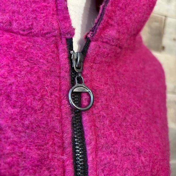Le Nove Caposhie women’s fuchsia hooded zip up jacket in one size made in Italy - Picture 2 of 9